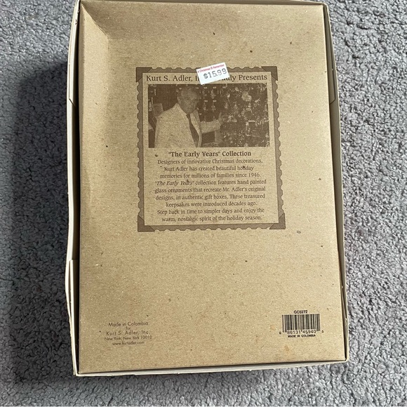 Vintage Kurt Adler Glass Striped Ornaments Hard To Find Christmas Holiday - Picture 7 of 13